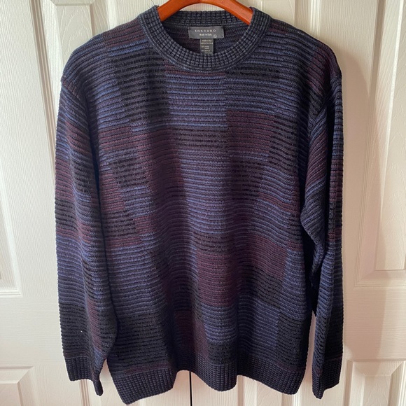 Toscano Other - Toscano Wool Blend Crew Neck Ribbed Sweater SZ L